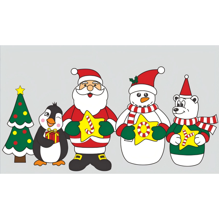 Firstness 6ft Christmas Inflatable, Santa Snowman Xmas Tree Penguin Polar Bear with LED Lights for Christmas Decorations Holiday Outdoor Yard