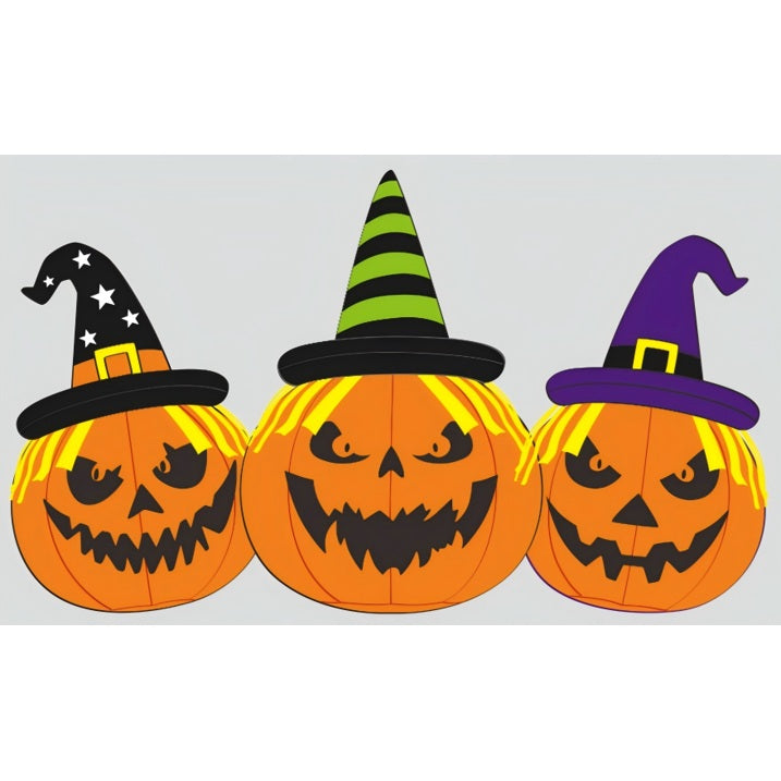 Firstness 6FT Halloween Inflatable,Three Pumpkins with LED Lights Outdoor Decorations
