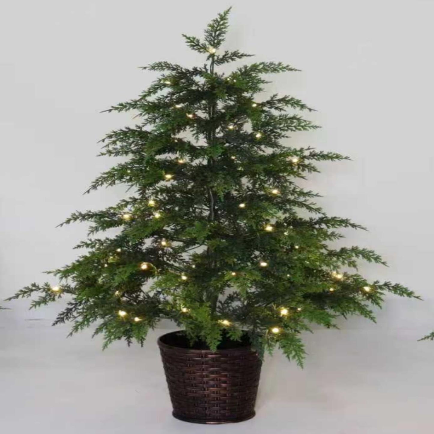 Firstness 4FT Artificial Christmas Tree, PE Cypress Tree for Indoor/Outdoor Decoration
