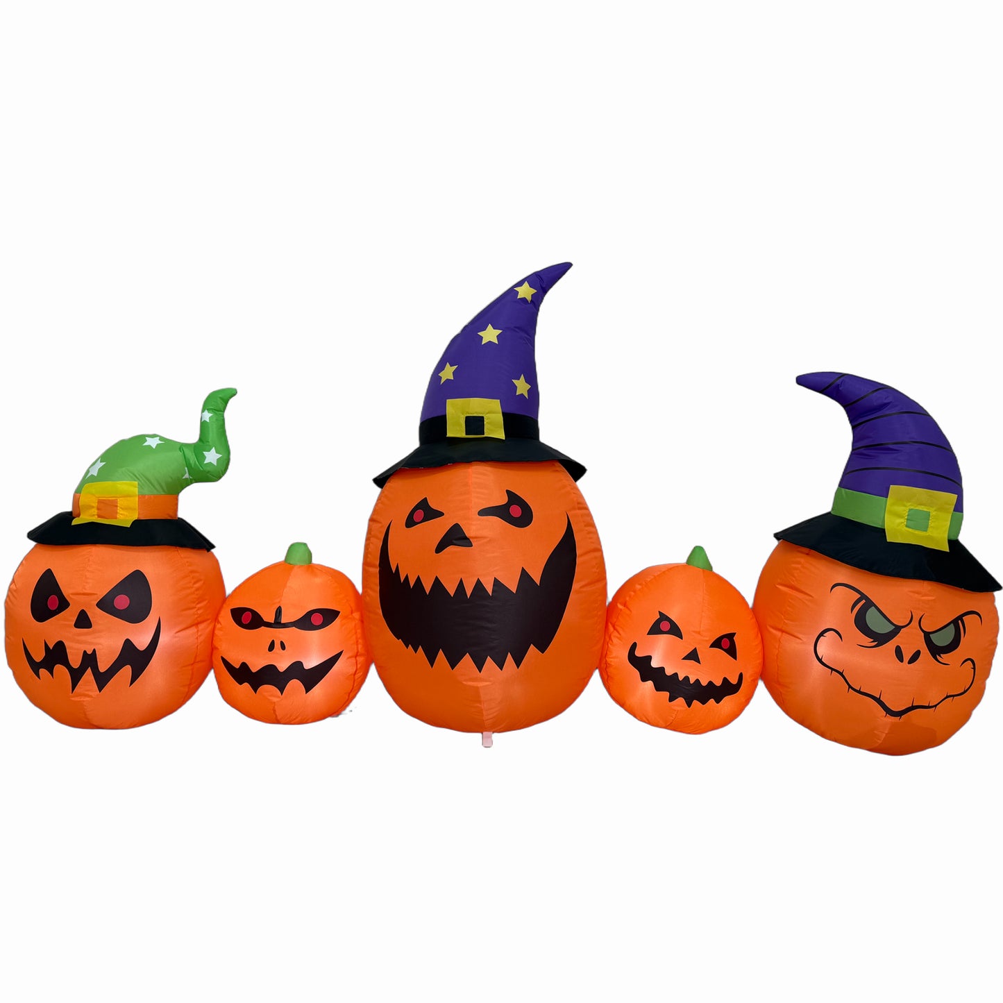 Firstness 8FT Halloween Inflatable Pumpkins Outdoor Decorations,5 Pumpkins with Lights for Party Yard