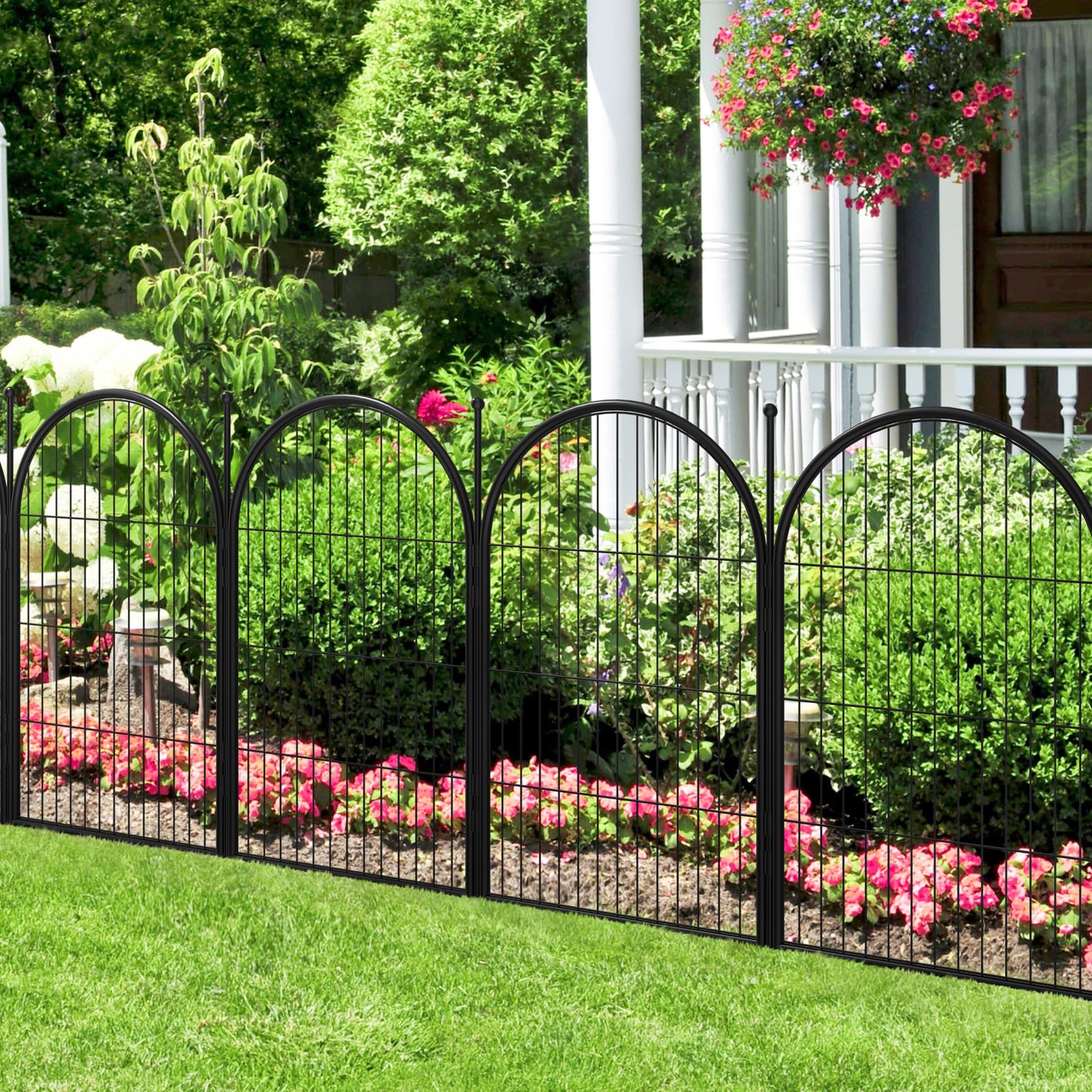 Monasem Dog Playpen,2 Panels 27" Height Dog Fence for Small Medium Dogs Pets,Dog Kennel for Outdoor Indoor Camping Yard and RV(Black)