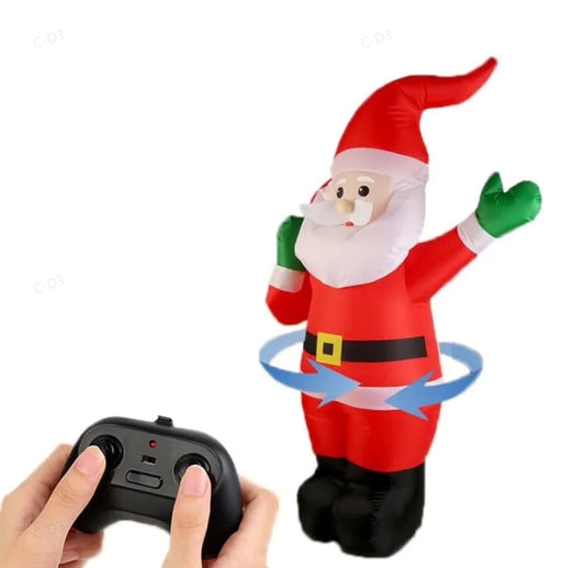 Firstness 2.4 GHz Santa Claus Inflatable RC Car, Christmas Inflatables Party Celebration Decoration for kids Age 6+ Gift
