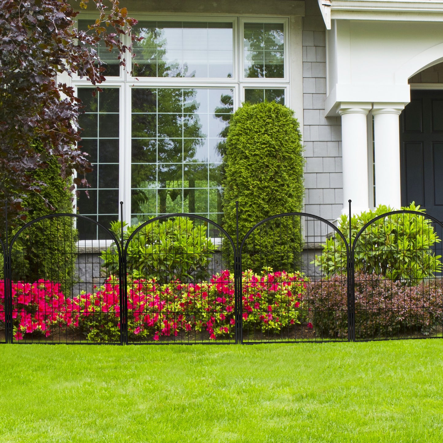 Monasem Dog Playpen,2 Panels 32" Height Dog Fence for Small Medium Dogs Pets,Dog Kennel for Outdoor Indoor Camping Yard and RV(Black)