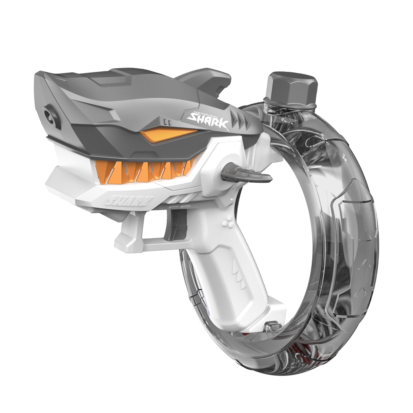 Tcovle Electric Shark Water Gun for Kids, Round Fast-Fill Water 300 cc High Capacity Super Soaker, Water Blaster Toy Gun for Boys Girls, Up to 32 FT Long Range Squirt Gun, Summer Beach Pool Backyard Outdoor Water Pistol for Kids Adults