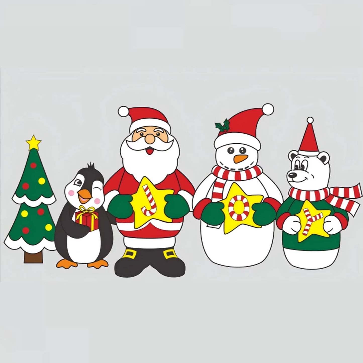Firstness 6ft Christmas Inflatable, Santa Snowman Xmas Tree Penguin Polar Bear with LED Lights for Christmas Decorations Holiday Outdoor Yard