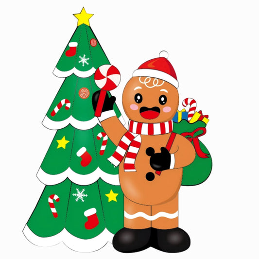 Firstness 6ft Tall Christmas Inflatable, Liftable Santa in the Stocking Xmas Inflatable with LED Lights for Christmas Holiday Outdoor Yard Decorations