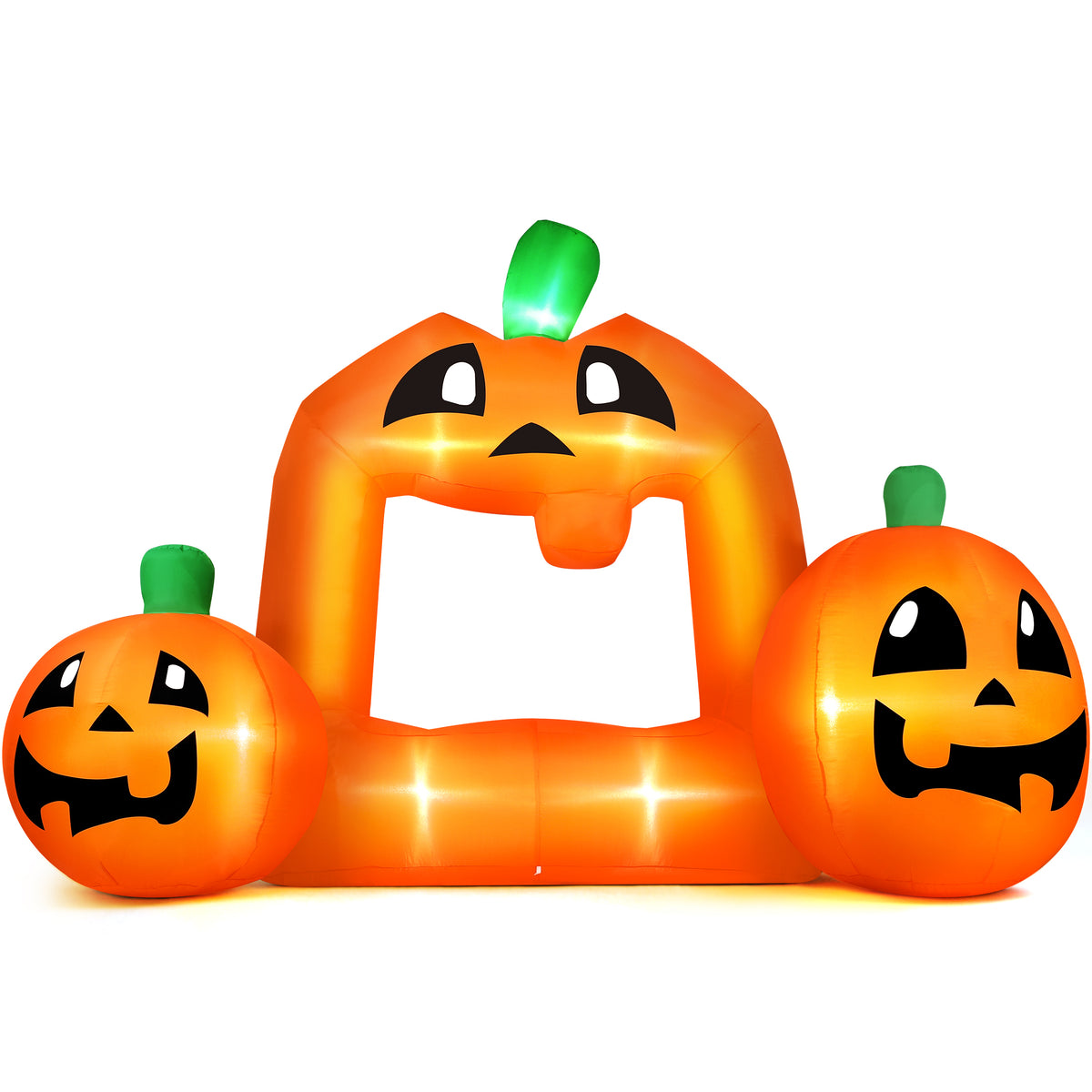 Firstness 8.5FT Halloween Inflatable,Pumpkin Photo with Lights for Party Yard Decorations