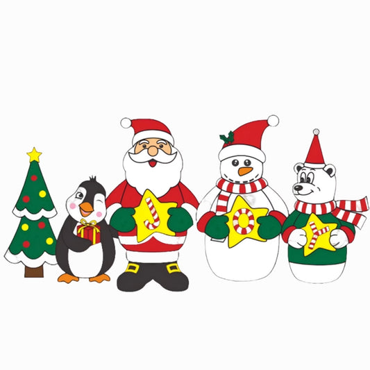Firstness 6ft Christmas Inflatable, Santa Snowman Xmas Tree Penguin Polar Bear with LED Lights for Christmas Decorations Holiday Outdoor Yard