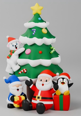 Firstness 7ft Christmas Inflatables,Blow ups Christmas Tree with Rotation LED Lights Yard Garden Xmas Outdoor Decoration