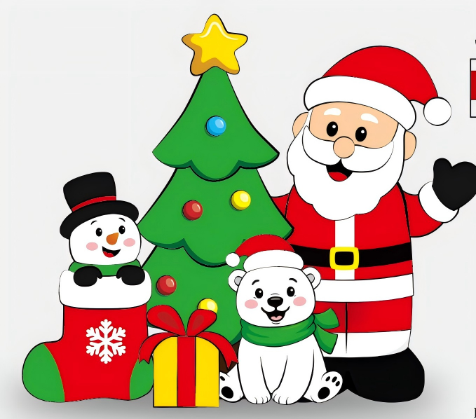 Firstness 7ft Christmas Inflatables Outdoor Decoration,Blow ups Santa Xmas Tree Bear with LED Lights for Lawn Yard Garden